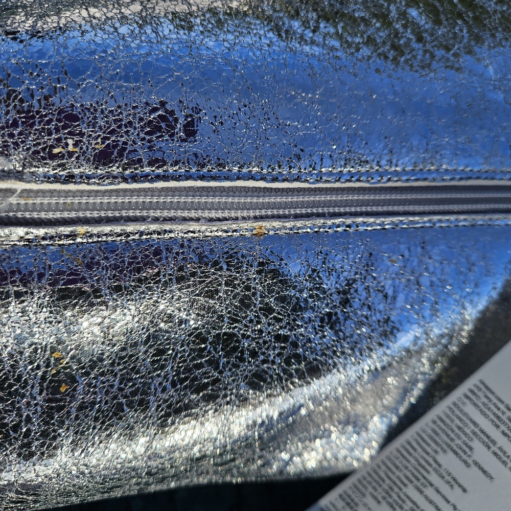 The Drop Silver Crackle Fold Over Boots - Picture 6 of 10